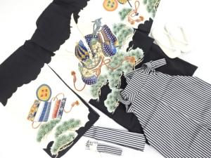 兜模様男児着物アンサンブル・袴・小物セット